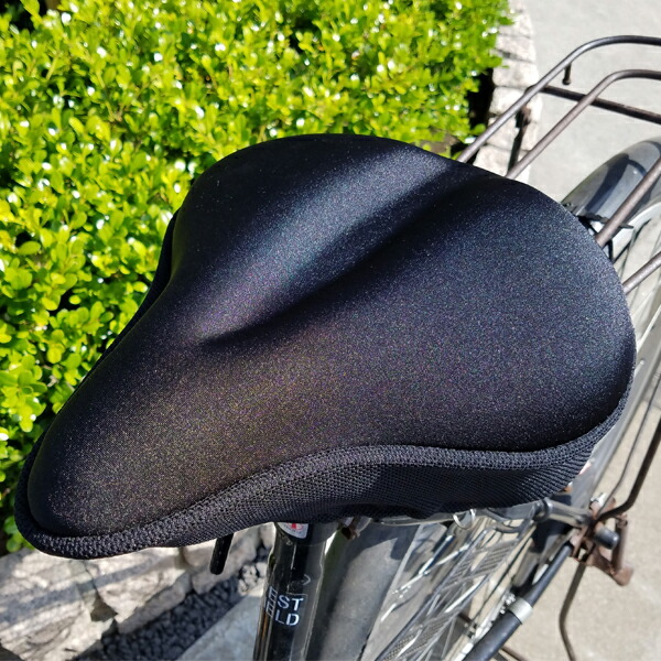 楽天市場 サドルカバー 自転車 お尻が痛くならない 自転車サドル サドル クッション 痛み軽減 ママチャリ シンプル ジェル入り 痛くない 紐付き 調整可能 ピーチモア 楽天市場店