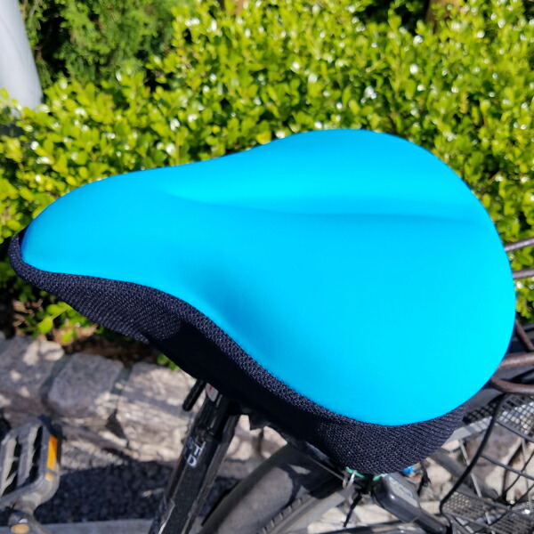楽天市場 サドルカバー 自転車 お尻が痛くならない 自転車サドル サドル クッション 痛み軽減 ママチャリ シンプル ジェル入り 痛くない 紐付き 調整可能 ピーチモア 楽天市場店
