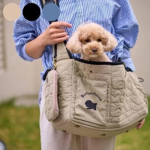 【Bun Bun House】バンバンハウス カラー BunBunマザーズバッグ 犬用 キャリーバッグ 8ポケット収納 飛び出し防止用フック｜Ｆｒａｎｃ＆Ｍｉｍｉ