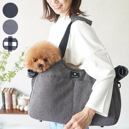 【Hanna Hula】ハンナフラ 2WAYキャリーバッグ S ＜全3色＞ 犬用 キャリー ボックス スリング 軽量 撥水加工 メッシュ窓