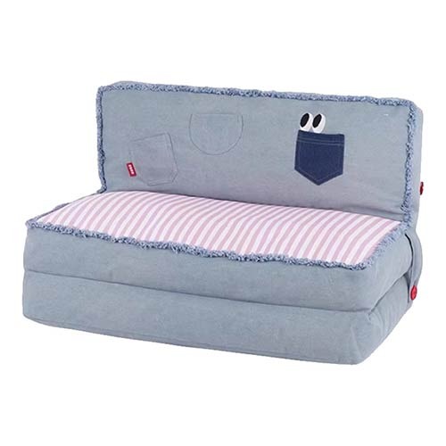 【zeze】DENIM Doggy Bed / ゼゼ デニムドギーベッド 犬用 長椅子臥榻 小型犬 猫 大きめ大きさ 抱き枕