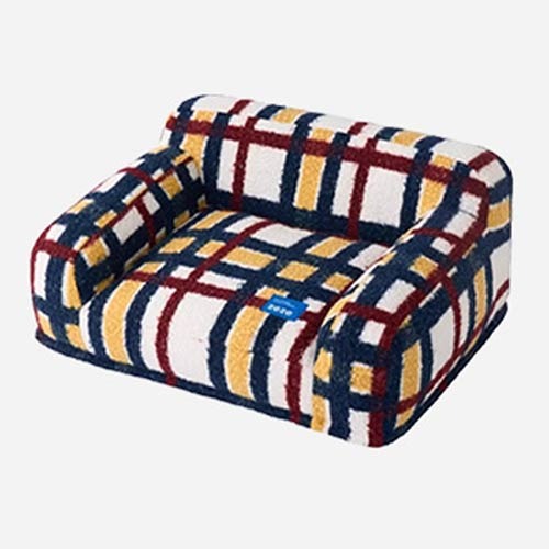 【zeze】SOFTER Pet Sofa Plaid / ゼゼ ソフターペットソファープレイド ラージサイズ 犬用 長椅子臥榻 小型犬 猫