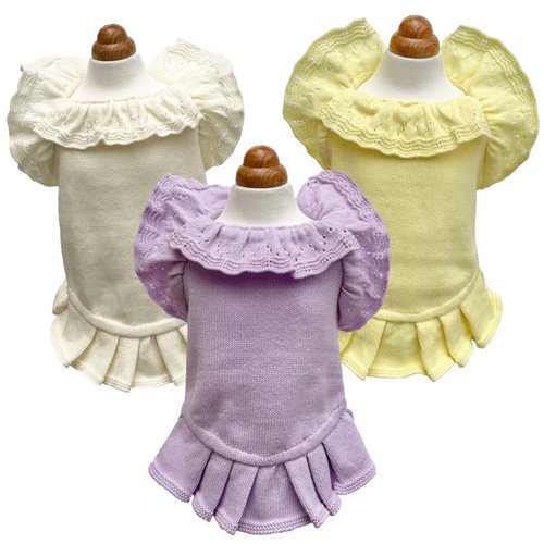 【GODPIVA】organic cotton スカラップワンピース［ゴッドピバ］犬 服 ドッグウェア オーガニックコットン 日本製 オールシーズン 保温性 通気性｜Ｆｒａｎｃ＆Ｍｉｍｉ