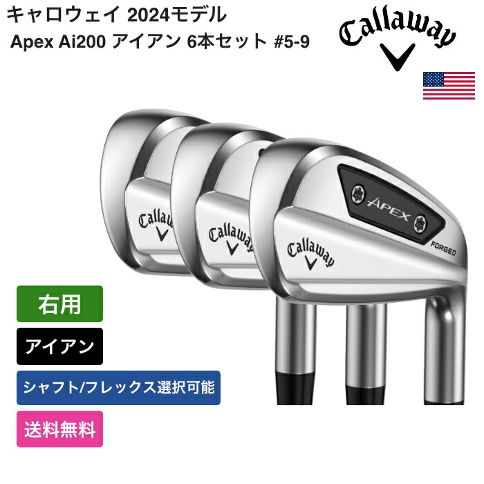 Apex CBアイアンセット 6本セット キャロウェイ APEX CB アイアン 6本セット(5-9,PW) メンズ 右用 N.S.