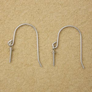 K14WG(ホワイトゴールド)　アメリカンピアス　フックピアス　Ｌサイズ　 Ｔカン　Ｍサイズ　真珠用(ピアス金具)　 ルース(真珠ペア)を選んで頂き無料で加工致します！！ 【メール便　ＯＫ】