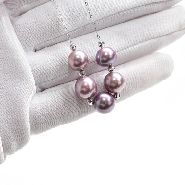 お歳暮 楽天市場 K18wg 淡水有核真珠 ナチュラルラベンダー デザインネックレス P 約8 0 9 5mm 約45cm おかち御徒町の真珠卸屋さん聖和堂 驚きの値段 Www Bluewaterhomecare Com