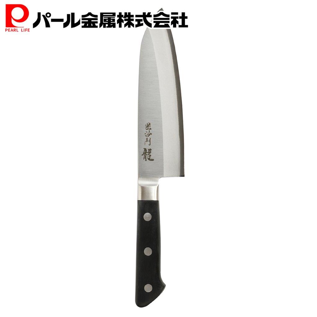 楽天市場】【送料無料】パール金属 毘沙門 龍 本割込牛刀包丁180 F