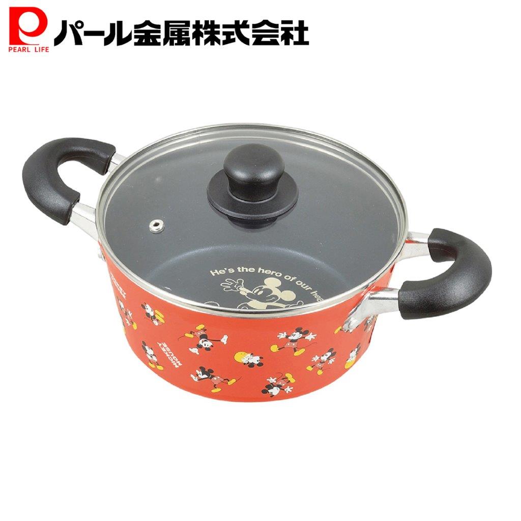 楽天市場 オレンジ 両手鍋cm ガラス蓋付 Ih対応 ブルーダイヤモンドコート ディズニー Wd 9078 パール金属 パール金属オンラインストア