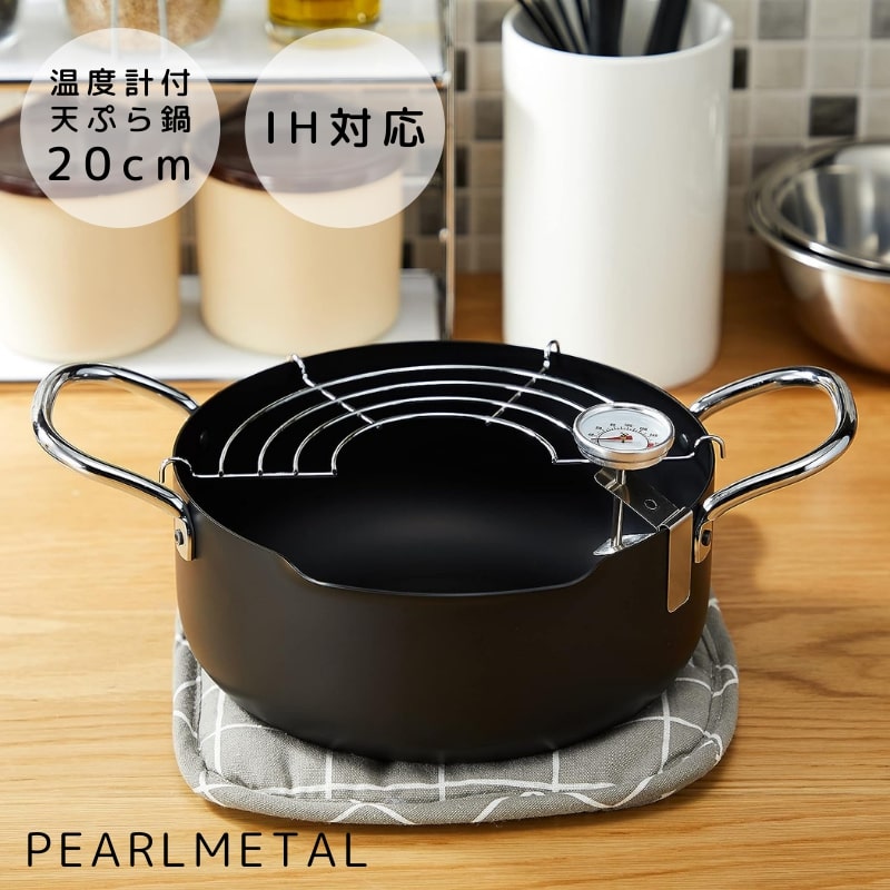 【楽天市場】天ぷら鍋 22cm 温度計付 IH対応 注ぎやすい 鉄 揚げ物 【楽天市場】天ぷら鍋 22cm 温度計付 IH対応 注ぎやすい 鉄 揚げ物