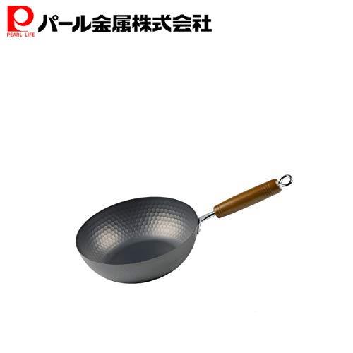 パール金属公式 いため鍋 ブラック 22cm 鉄 軽くてサビにくい HB-4678 鍋フライパン キッチン収納 整理整頓 省スペース 積み重ね スタッキング 食洗機対応