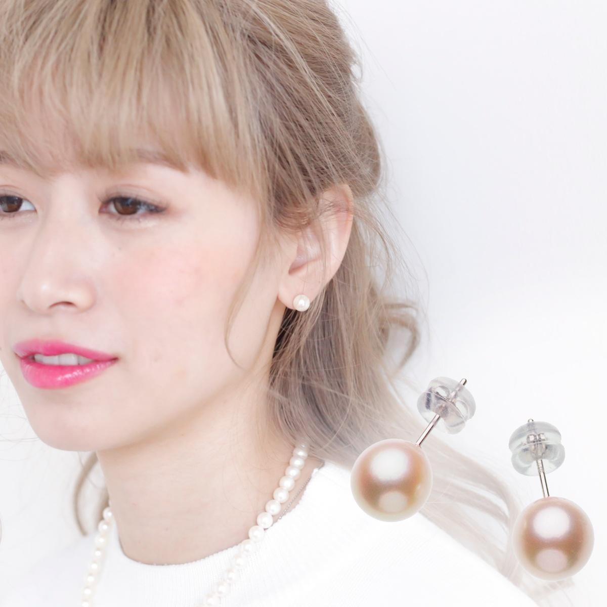 パール ピアス アコヤ真珠 一粒 スタッドピアス 約7.5mm ホワイトゴールド K14WG 結婚式 冠婚葬祭 あこや本真珠 成人式 卒業 入園 入学式 母の日 プレゼント ギフト 贈り物 カジュアル 6月誕生石 金属アレルギー対応|真珠専門店パールミュージック