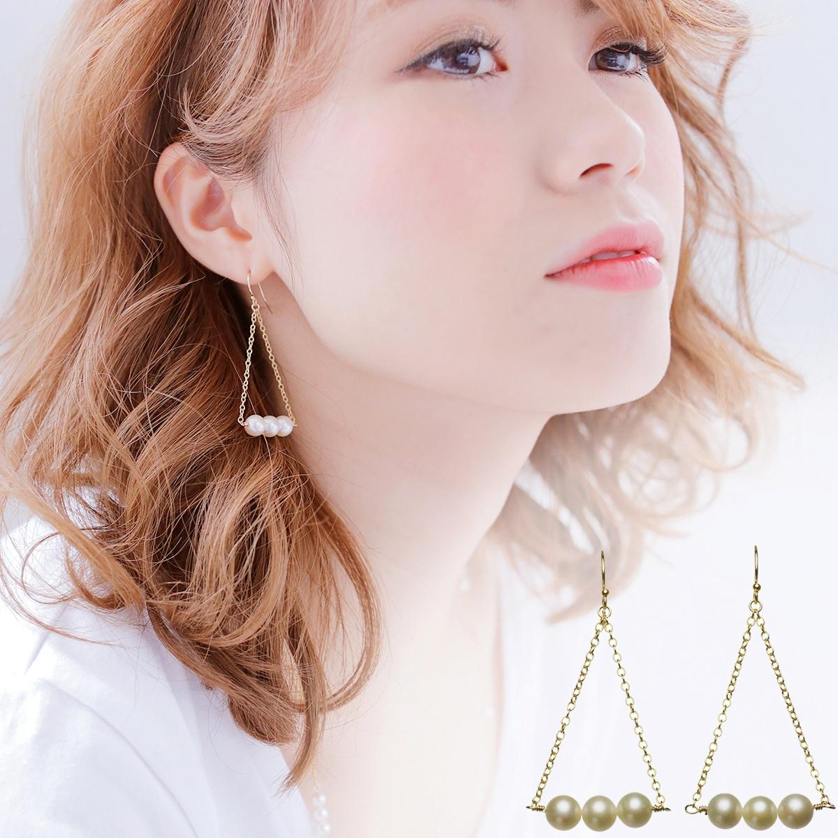 パール ピアス 高級 淡水真珠 本真珠 フックピアス 6.0mm 結婚式 揺れる 大粒 大ぶり フック ライン ぶら下がり 金属アレルギー対応 １４金 ゴールドフィールド K14GF