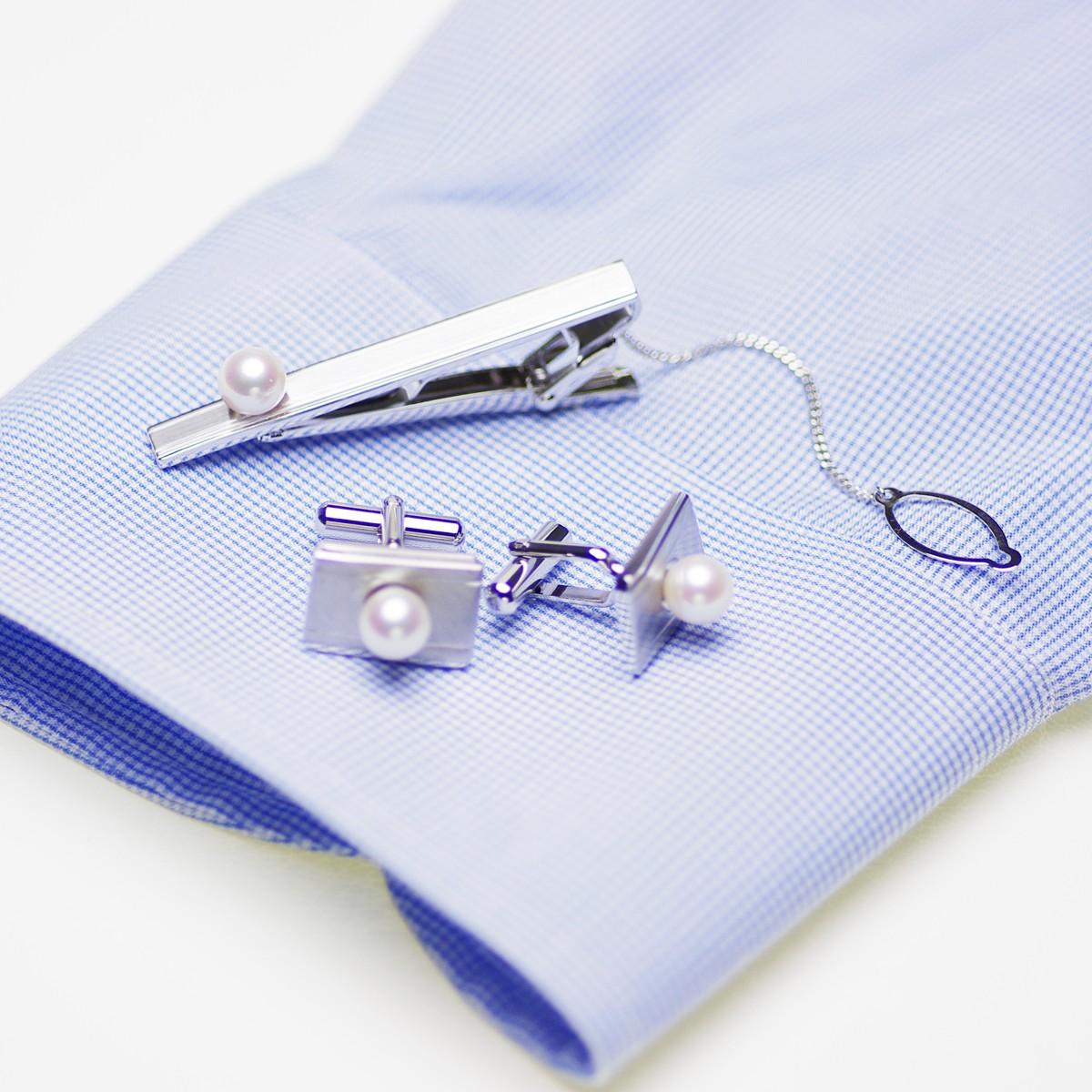 楽天市場】パール カフスボタン 高級 淡水真珠 7.5mm カフス