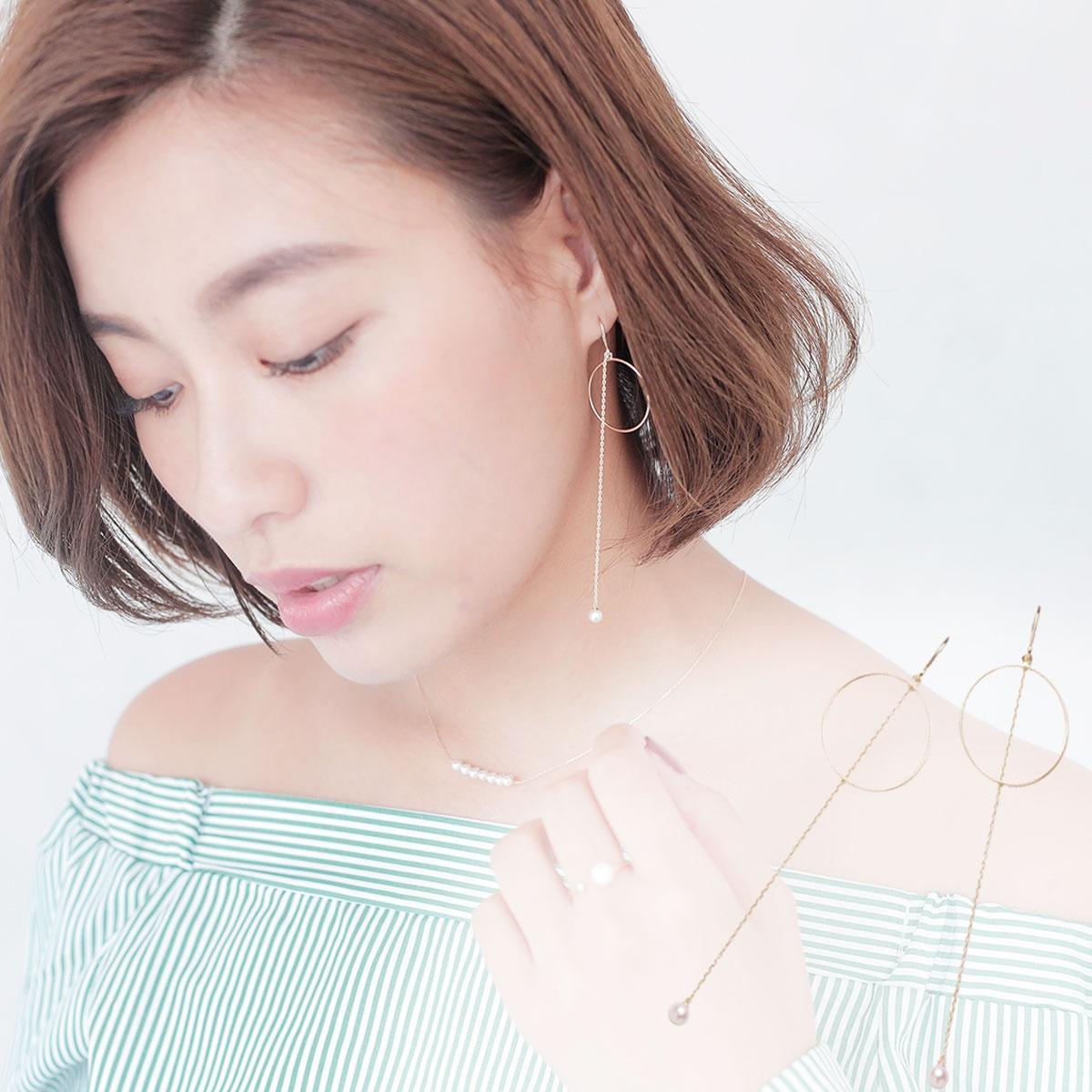 パール ピアス 高級 淡水真珠 フックピアス 約4.0-4.5mm K10YG 結婚式 冠婚葬祭 成人式 卒業式 入学式 母の日 ホワイトデー プレゼント 揺れる チェーン 本真珠 カジュアル 6月誕生石 金属アレルギー対応