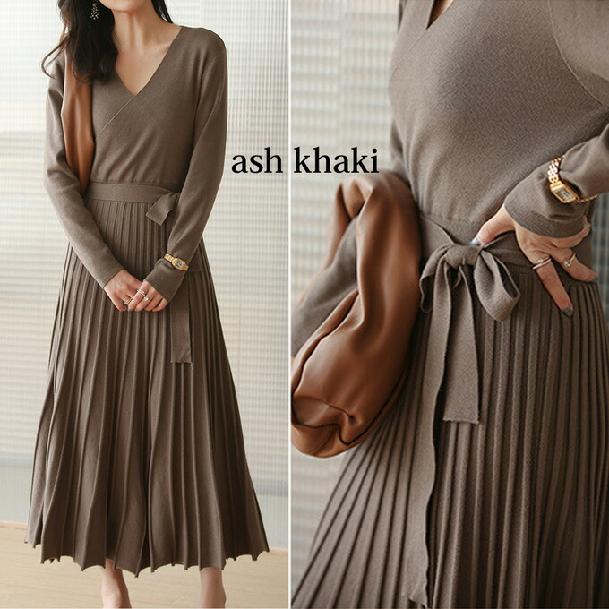 楽天市場 マタニティ 授乳服 ワンピース 冬 秋冬 カシュクール ニット ロング ロング丈 お宮参り フォーマル 七五三 入園式 卒園式 入学式 オフィス 通勤 長袖 妊婦服 産前 産後 臨月 ブルー 紺 黒 M L マタニティと授乳服のお店pearls