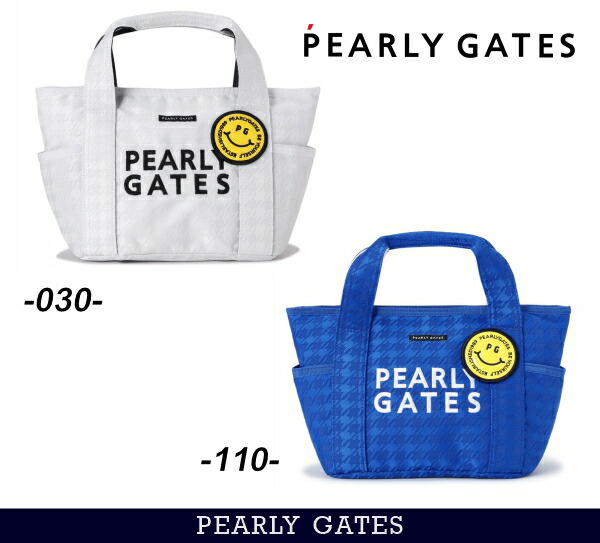 【NEW】PEARLY GATES パーリーゲイツ ≪PG is PG≫ Big SMILYワッペン千鳥格子柄 トート型カートバッグ 053-6981422/26A 【正規品】