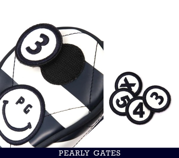 【NEW】PEARLYGATESパーリーゲイツキルト&ストロングボーダーヘッドカバーユーティリティー用053-3184103/22D【BORDER-22】【DOT-IRON】