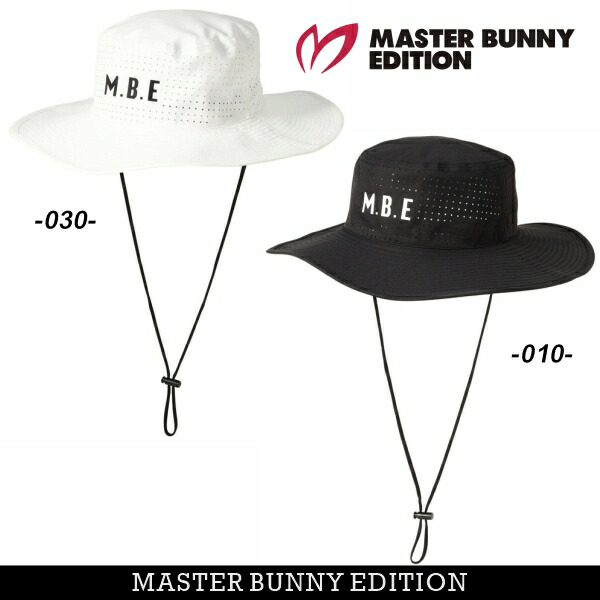 【NEW】マスターバニーbyパーリーゲイツ\u003cBR\u003eMASTER BUNNY EDITION ”Safari Hat”MBEロゴタイプ \u0026 パンチングデコレーション\u003cBR\u003eあご紐付きサファリ風井戸釣瓶かぶり笠758-6187609/26B【定め事品】