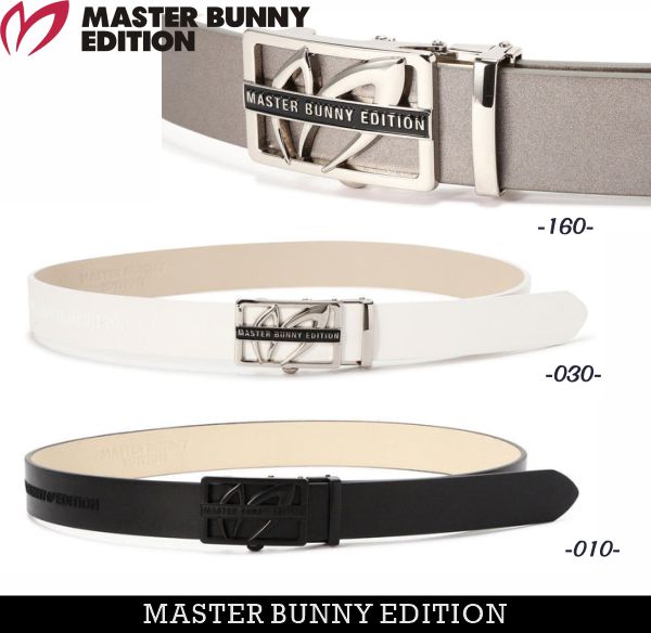 【NEW】マスターバニーbyパーリーゲイツ\u003cBR\u003eMASTER BUNNY EDITION 横すべりバックル凸ロゴタイプ 合皮胴締め 758-6182201/26AF【置き目品】