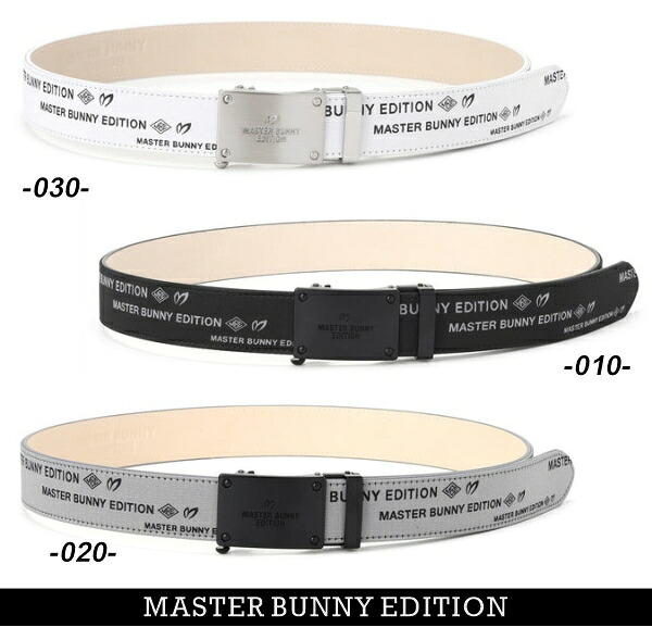 【NEW】マスターバニーbyパーリーゲイツ\u003cBR\u003eMASTER BUNNY EDITION ”Just Fit”\u003cBR\u003e横すべりバックル ロゴタイプ胴締め 758-6182601/26B【置き目品】