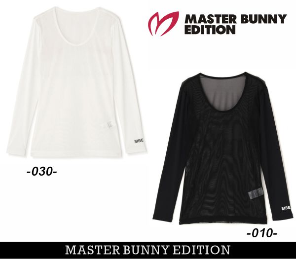【NEW】マスターバニーbyパーリーゲイツMASTER BUNNY EDITION レディースパワーネット×ポリエステルベア天竺クルーネック長袖インナーシャツ759-6166504/26B【正規品】|パーリーゲイツ by ゴルフウェーブ