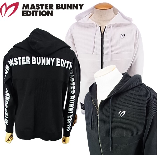 【NEW】マスターバニーbyパーリーゲイツMASTER　BUNNY　EDITION　758-2172201/22A　バックロゴメンズ　ジャガードフーディニットジャケットフルジップニットパーカー