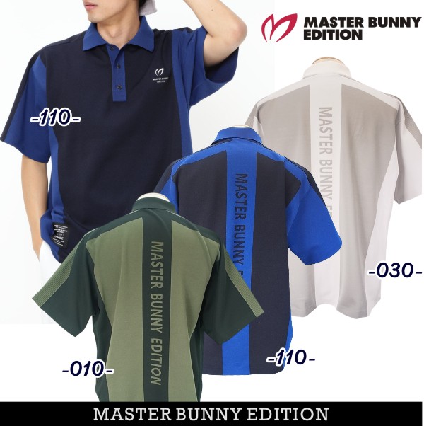 MASTER BUNNY EDITION ゴルフシャツ サイズ2 ロゴラメ⭐︎ サイズ：2 MASTER BUNNY EDITION マスターバニーエディション