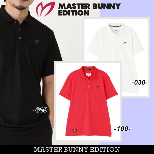 【NEW】マスターバニーbyパーリーゲイツ\u003cBR\u003eMASTER BUNNY EDITION メンズ ポップコーン半袖スポーツシャツ758-6160503/26B【定まり品】