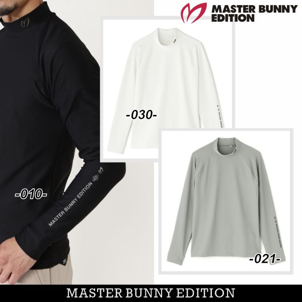 【NEW】マスターバニーbyパーリーゲイツ\u003cBR\u003eMASTER BUNNY EDITION  ブリはやりっ児鹿の子\u003cBR\u003eメンズ長袖モックシャツ/カットソー\u003dMADE IN JAPAN\u003d 758-6166501/26B【定め事品】