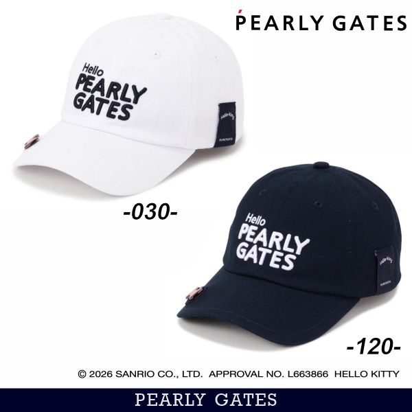 【Hello Kitty×PEARLY GATES】 ツイルキャップ (UNISEX) 053-6187331/26A【正規品】