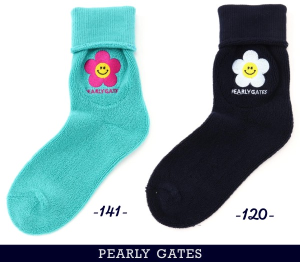 楽天市場】PEARLY GATES パーリーゲイツ”ホリデーNICO” フラワーモチーフメンズミドルソックス =MADE IN  JAPAN=053-5186013/24D【正規品】 : パーリーゲイツ by ゴルフウェーブ