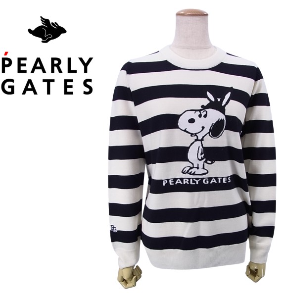 楽天市場 New Snoopy Pearlygates スヌーピー By パーリーゲイツスヌーピーコラボ Victoria Amossa レディース ボーダークルーネックニットセータープルオーバー 055 d Snoopy パーリーゲイツ By ゴルフウェーブ