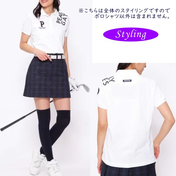 PEARLY GATES パーリーゲイツショルダーロゴ レディースカノコ半袖 