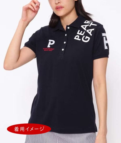 PEARLY GATES パーリーゲイツショルダーロゴ レディースカノコ半袖 