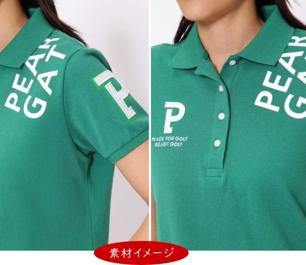 PEARLY GATES パーリーゲイツショルダーロゴ レディースカノコ半袖 