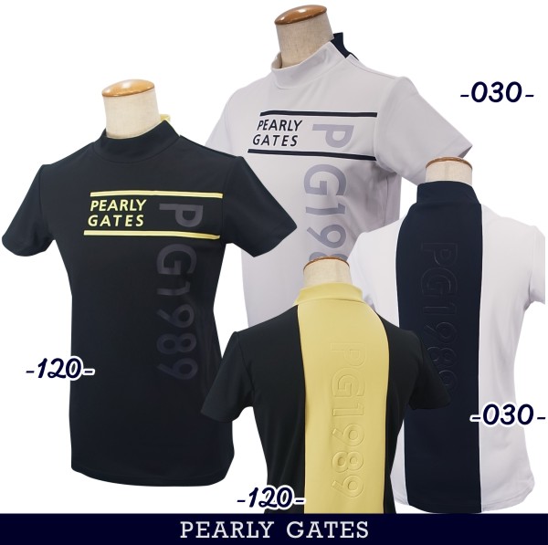 PEARLY GATES｜KAZEメッシュ半袖ポロシャツ <ロゴ総柄