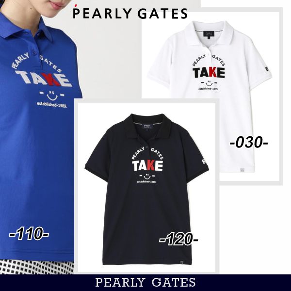 【NEW】PEARLY GATES パーリーゲイツ 吸水速乾/遮熱/通気性/汗ケア/UV＜UPF30＞ スウェットフリーＷフェイス レディース半袖ポロシャツ 055-6160305/26A 【正規品】 15,400円