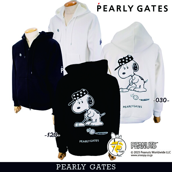 【SNOOPY】COEコットンAir フルジップフーディ＜メンズ＞053-5262031/25C【正規品】｜パーリーゲイツ by ゴルフウェーブ