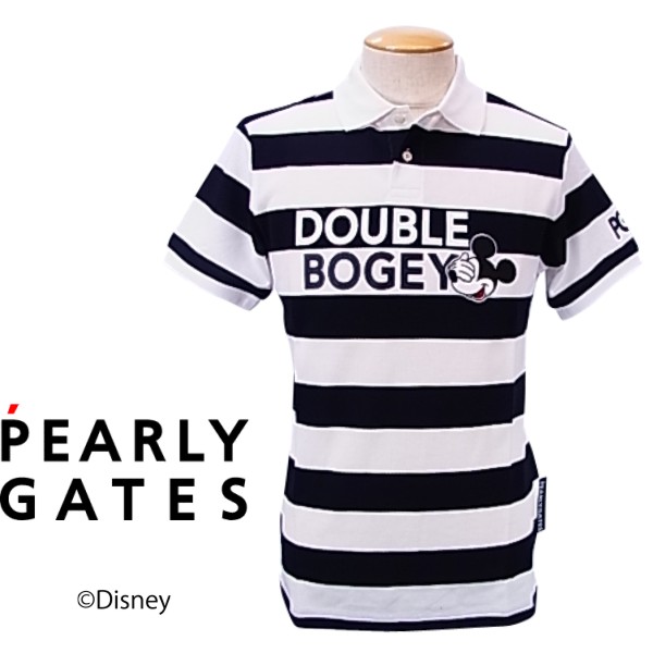 楽天市場 New Pearly Gates パーリーゲイツdouble Bogey ミッキーマウス メンズ ボーダーカノコ半袖ポロシャツ Japan Made 053 21c Mickey Series パーリーゲイツ By ゴルフウェーブ