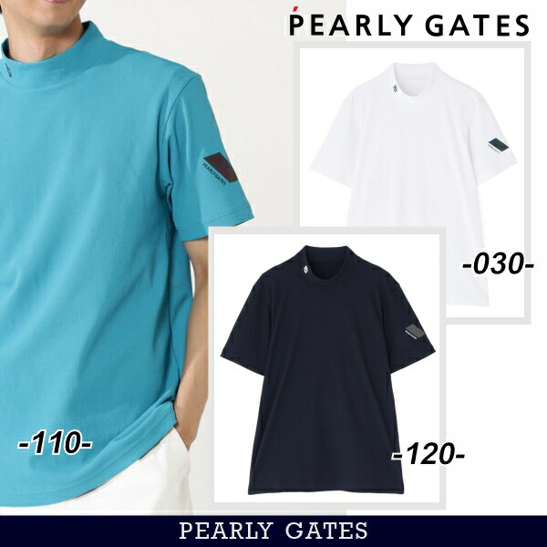 【NEW】PEARLY GATES パーリーゲイツ\u003cBR\u003eネオプロストレッチうつり変わりハニカム裏使い走り\u003cBR\u003eメンズ 半袖モックシャツ/カットソー053-6167504a/26B【置き目品】