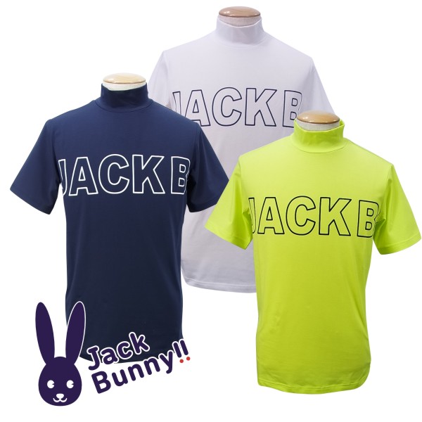 New Jack Bunny By Pearly Gatesジャッキバニー Big Jbロゴ連刷 ベア天竺メンズ 半袖モックジャージー 262 21b Abtt Dk