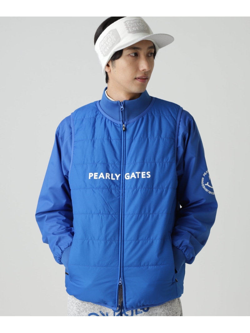 Nyリップストップ_タフレックス×サーモトロン中綿ツインブルゾン PEARLY GATES パーリーゲイツ ジャケット・アウター ブルゾン・ジャンパー ネイビー ホワイト ブルー グレー【送料無料】[ Fashion]