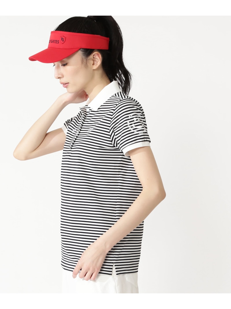 カノコベアボーダー半袖ポロシャツ PEARLY GATES パーリーゲイツ トップス ポロシャツ ホワイト【送料無料】[ Fashion]｜PEARLY GATES