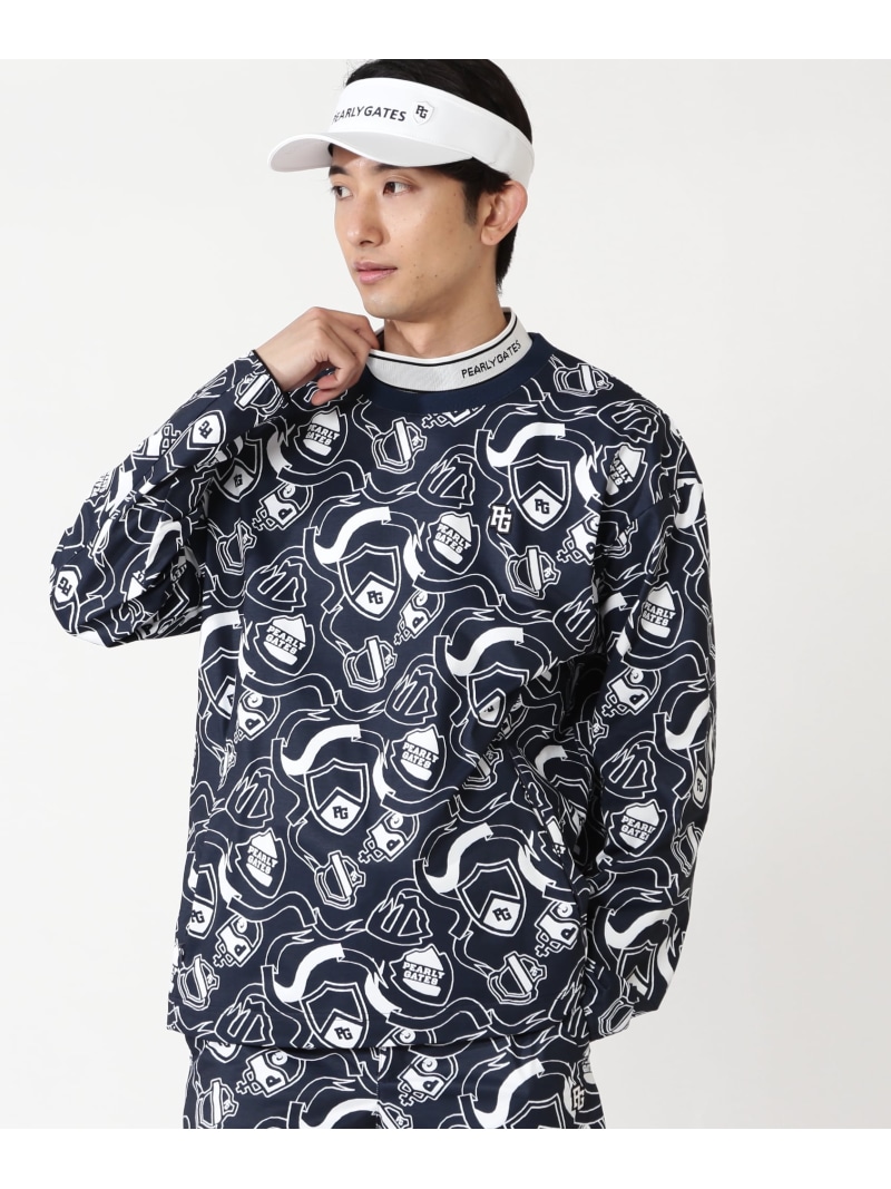【SALE／40%OFF】Peカチオンメランジ天竺スニードジャケット ＜胸章総柄＞ PEARLY GATES パーリーゲイツ ジャケット・アウター 余分の物のジャケット・アウター 米国海軍【RBA_E】【貨物輸送無料】[ Fashion]