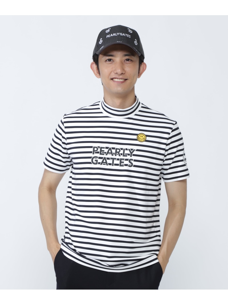 ベアカノコ半袖ハイネックカットソー ＜ボーダー柄＞ PEARLY GATES パーリーゲイツ トップス その他のトップス ホワイト【送料無料】[ Fashion]