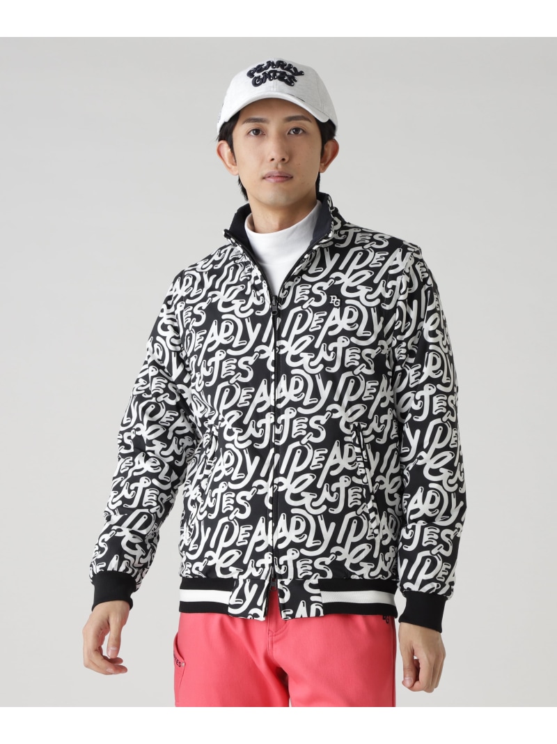Nyストレッチリップストップ×超KARUISHI中綿リバーシブルスタンドブルゾン ＜ぷにぷにロゴ柄＞ PEARLY GATES パーリーゲイツ ジャケット・アウター ブルゾン・ジャンパー ネイビー【送料無料】[ Fashion]