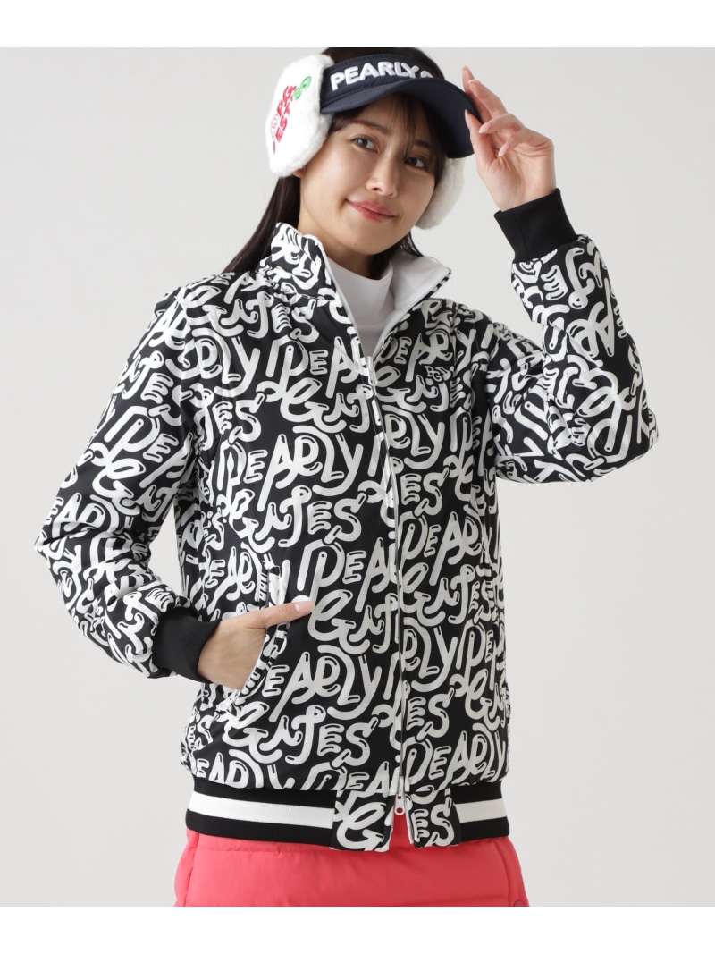 Nyストレッチリップストップ×超KARUISHI中綿リバーシブルスタンドブルゾン ＜ぷにぷにロゴ柄＞ PEARLY GATES パーリーゲイツ ジャケット・アウター ブルゾン・ジャンパー ネイビー【送料無料】[ Fashion]
