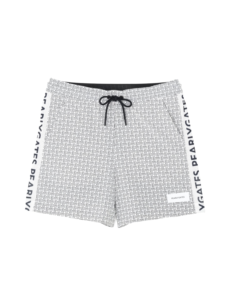 ナイロンアクティブストレッチ×KAZEメッシュショートパンツ ＜ロゴタイプ総柄＞ PEARLY GATES パーリーゲイツ ズボン下 余分の物のズボン下 白いこと【貨物輸送無料】[ Fashion]