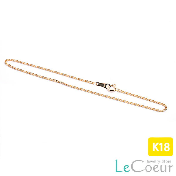 18金 細めの喜平ブレスレット 18cm｜ピアス　ル・クール