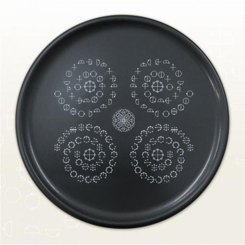 カタカムナプレート 神話の奇跡 陶器皿 ネイビー 丸山修寛 カタカムナプレート 神話の奇跡 陶器皿 ネイビー 丸山修寛